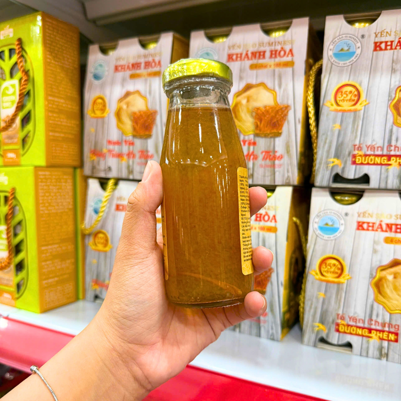 Kho sỉ yến Sào Suminest Khánh Hòa Đông Trùng Hạ Thảo 35% Lốc 4 Chai 180ml Kho sỉ yến Sào Suminest Khánh Hòa Đông Trùng Hạ Thảo 35% Lốc 4 Chai 180ml