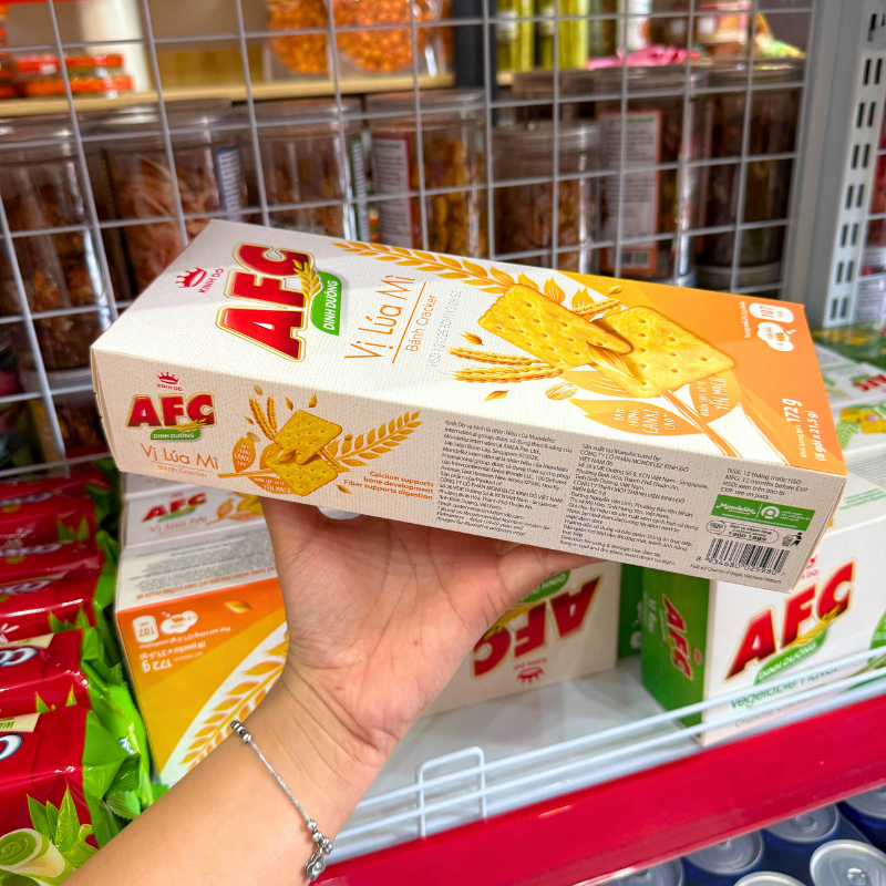 Kho sỉ bánh Afc Vị Lúa Mì - Bánh Kinh Đô Afc Dinh Dưỡng 172g (8 Gói x 21,5g) Kho sỉ bánh Afc Vị Lúa Mì - Bánh Kinh Đô Afc Dinh Dưỡng 172g (8 Gói x 21,5g)