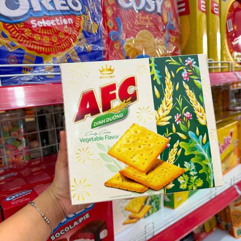 27968_74_20260109112617.png Bánh Afc Vị Rau - Bánh Kinh Đô Afc Dinh Dưỡng 279,5g (13 Gói x 21,5g) - 8934680115483