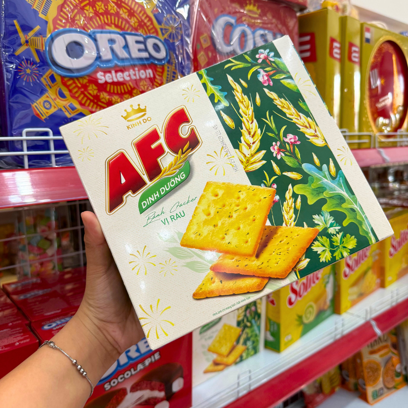27968_75_20260109112617.png Bánh Afc Vị Rau - Bánh Kinh Đô Afc Dinh Dưỡng 279,5g (13 Gói x 21,5g) - 8934680115483