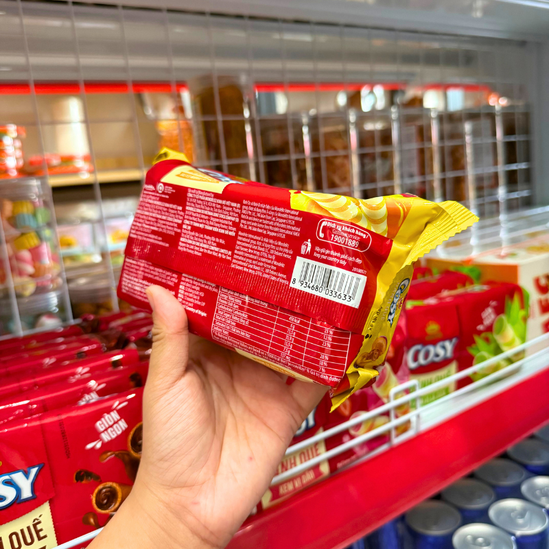 Bánh Quế Cosy (Vị Kem Lá Dứa, Vị Socola, Vị Dâu, Xoài Xí Muội) - Bánh Kinh Đô Cosy 117.6/Túi Bánh Quế Cosy (Vị Kem Lá Dứa, Vị Socola, Vị Dâu, Xoài Xí Muội) - Bánh Kinh Đô Cosy 117.6/Túi