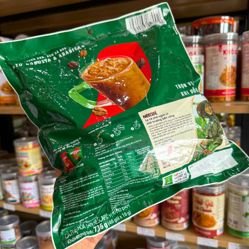 Bỏ sỉ cà Phê Sữa Hòa Tan NESCAFE 3in1 Vị Rang Đậm 736g (46 gói x 16g) Bỏ sỉ cà Phê Sữa Hòa Tan NESCAFE 3in1 Vị Rang Đậm 736g (46 gói x 16g)