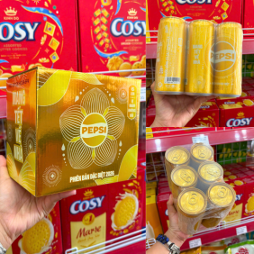 1 Lốc 6 Lon Nước ngọt PEPSI Lon Vàng Bản Đặc Biệt (320ml*6 lon) - 8934588012587LE