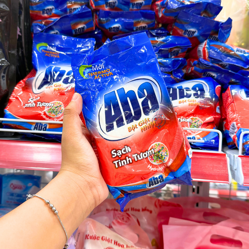 Bột Giặt Nhiệt Aba Sạch Tinh Tươm Túi 380g Bột Giặt Nhiệt Aba Sạch Tinh Tươm Túi 380g