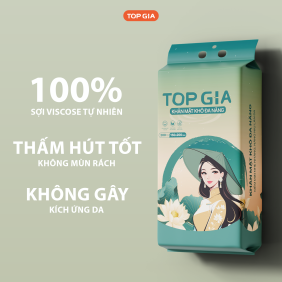 1 Bịch Khăn Mặt Khô Sắc Việt Topgia Hình Cô Gái - GIAYTOPGIASACVIET02