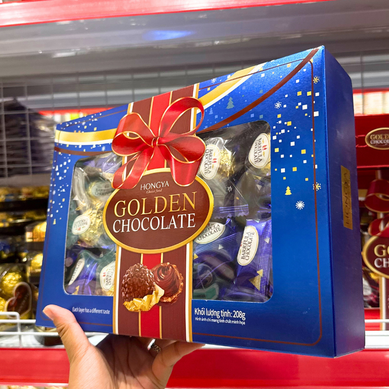 Giá sỉ kẹo Socola Hộp Giấy HONGYA GOLDEN - Xanh 208g Giá sỉ kẹo Socola Hộp Giấy HONGYA GOLDEN - Xanh 208g