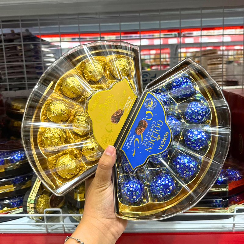 Chuyên sỉ kẹo Socola Hộp Hình Cánh Quạt HONGYA 10 viên 105g Chuyên sỉ kẹo Socola Hộp Hình Cánh Quạt HONGYA 10 viên 105g