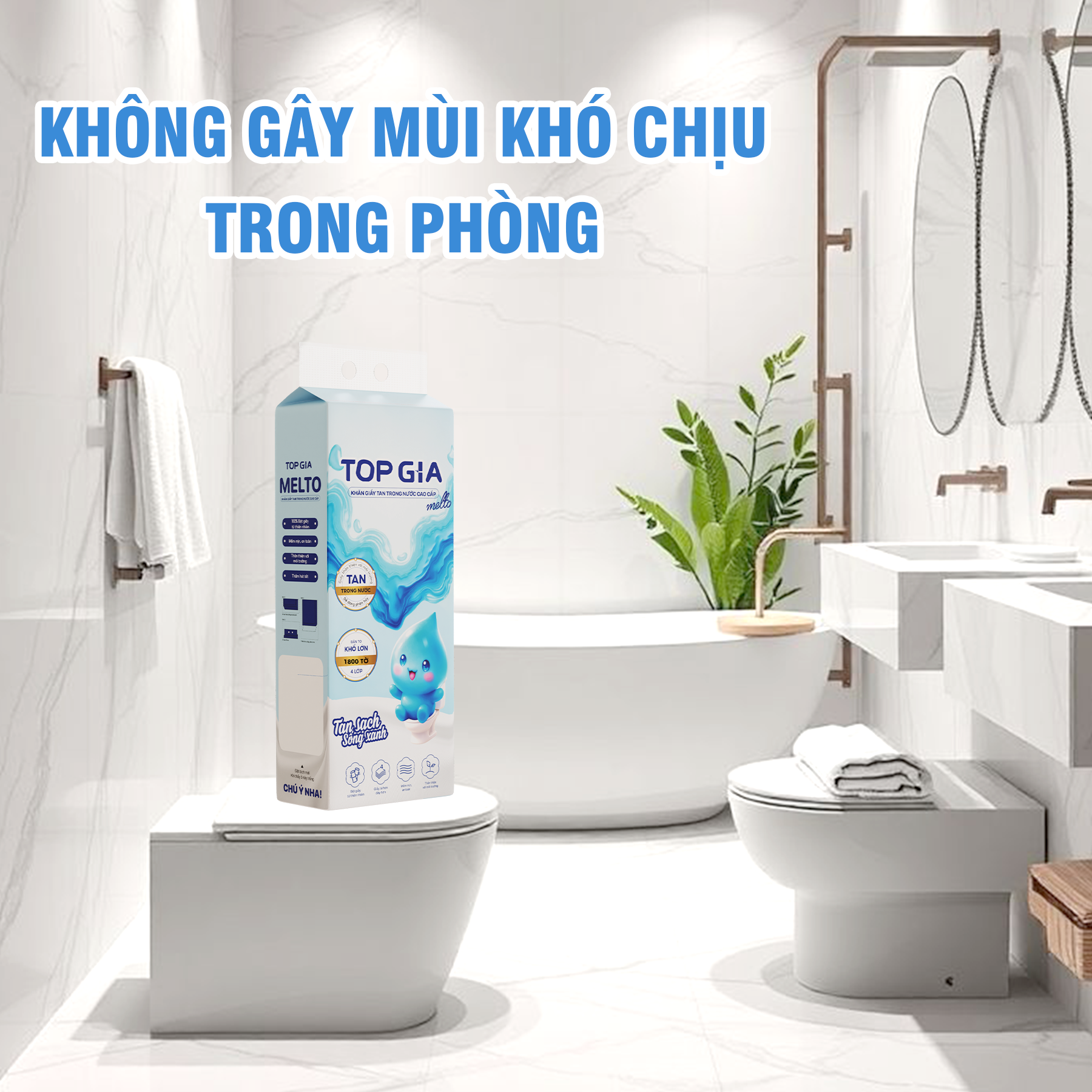 1 Thùng 4 Bịch Giấy Vệ Sinh Topgia Melto 1 Thùng 4 Bịch Giấy Vệ Sinh Topgia Melto