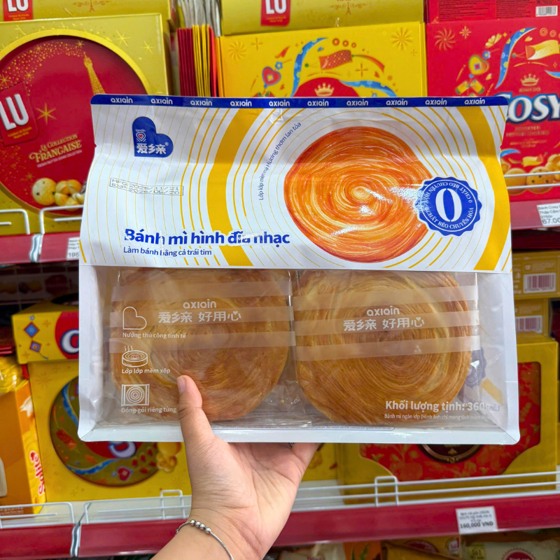 Bỏ sỉ bánh Mì Hình Đĩa Nhạc AXIAIN 360g (Bịch 10 Gói) Bỏ sỉ bánh Mì Hình Đĩa Nhạc AXIAIN 360g (Bịch 10 Gói)