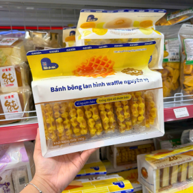 Bánh Bông Lan Waffle Vị Nguyên Bản AXIAIN 280g (Bịch 10 Gói) - BBLWVNBA280G