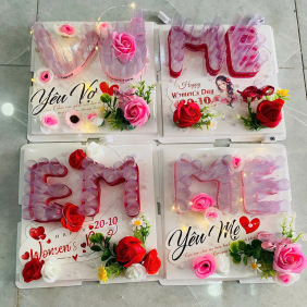 Quà Tặng 8-3 Khuôn Hoa Đựng Tiền Cho Phái Đẹp - SETQUA05