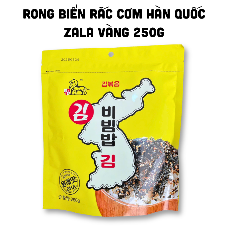 Chuyên sỉ rong Biển Rắc Cơm Canxi Zala Hàn Quốc 250g - Bịch Vàng Chuyên sỉ rong Biển Rắc Cơm Canxi Zala Hàn Quốc 250g - Bịch Vàng