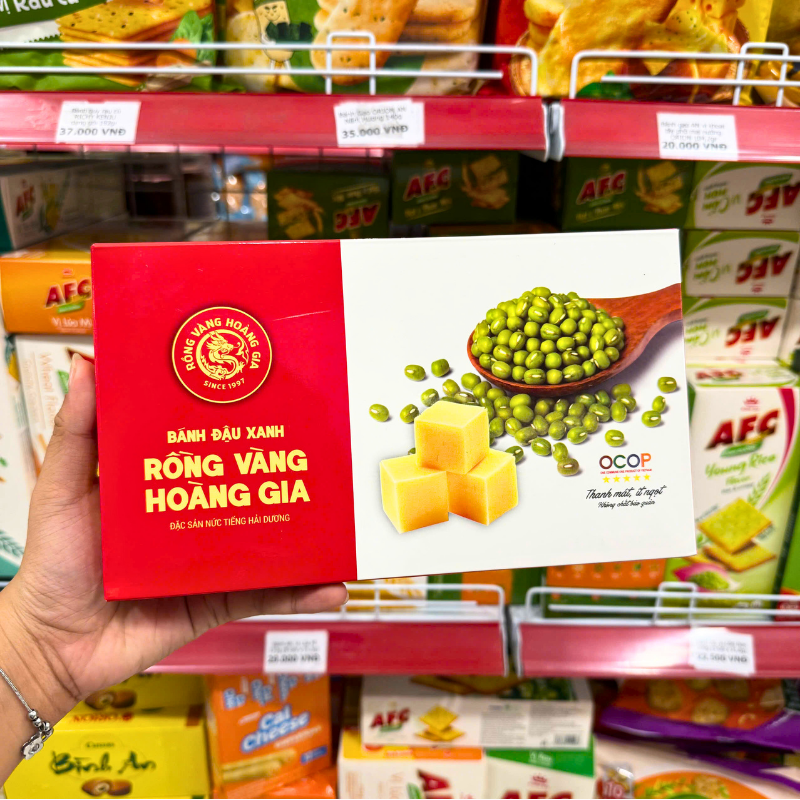 Shop sỉ bánh Đậu Xanh Rồng Vàng Hoàng Gia Hộp Đỏ 210g Shop sỉ bánh Đậu Xanh Rồng Vàng Hoàng Gia Hộp Đỏ 210g