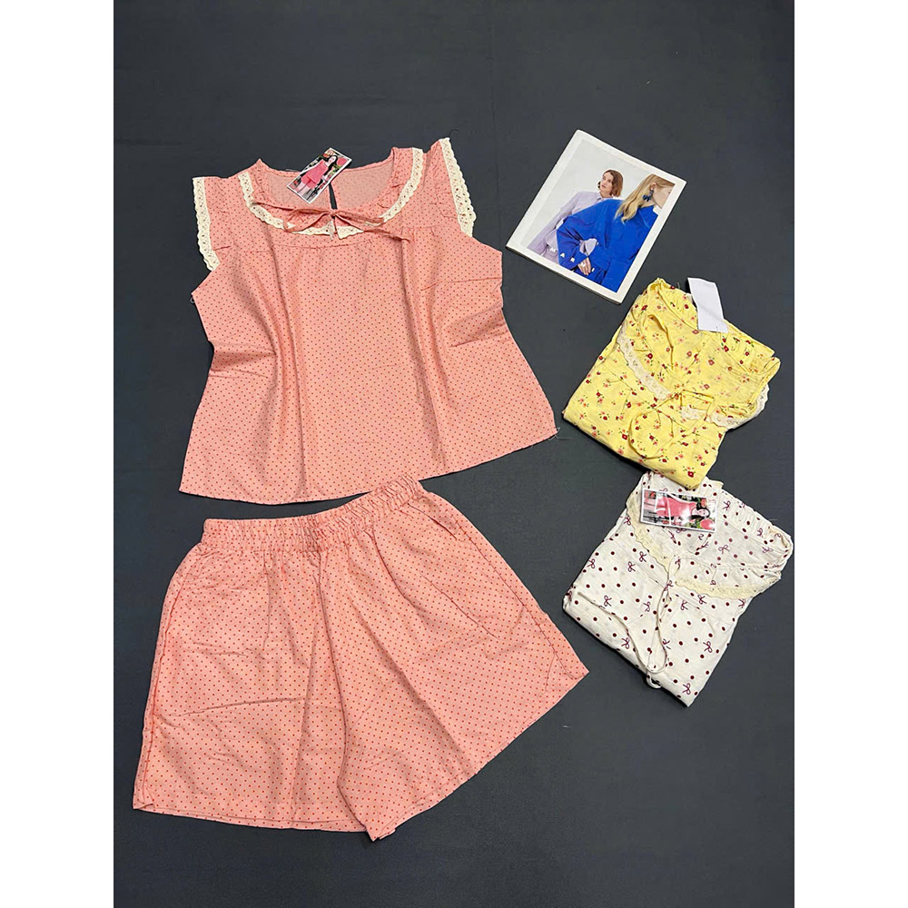 Đồ Bộ Nữ Áo 3 Lỗ Quần Đùi Họa Tiết Trẻ Trung Dễ Thương Vải Cotton Hàn Mịn Mát Size 45-62kg Đồ Bộ Nữ Áo 3 Lỗ Quần Đùi Họa Tiết Trẻ Trung Dễ Thương Vải Cotton Hàn Mịn Mát Size 45-62kg