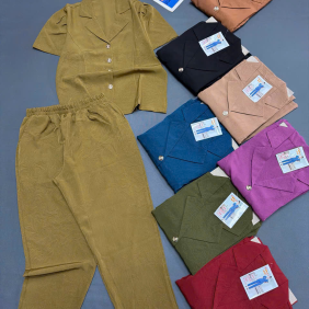 Đồ Bộ Nữ Tay Ngắn Quần Dài TV 4010 Chất Lụa Gãy dài - DBOR0034