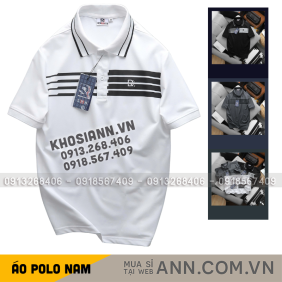 Áo Thun Polo Nam - Áo Thun Nam Cổ Bẻ Phối Sọc Ngang Viền Cổ Sang Trọng Có Big Size - CS300