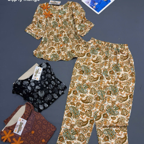 Đồ bộ nữ dập ly tay ngắn quần dài KU 12426 - DBOR0081