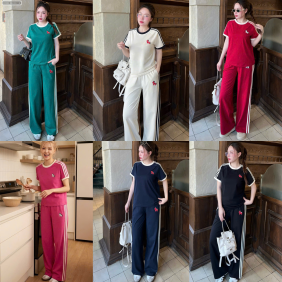 Đồ bộ nữ thể thao tay ngắn quần dài ống rộng KL-45026 - DBOR0118