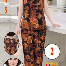 Đồ bộ nữ áo tay cánh tiên quần lửng tole nhung Thành Đạt ms2 - 2345 - DBOR0119