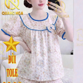 Đồ bộ nữ quần đùi Đùi tole babydoll QN-8526 - DBOR0153