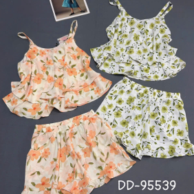 Đồ bộ nữ 2 dây quần đùi hoa vải mango DD-95539 - DBOR0180