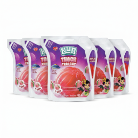 5 Túi Thạch Trái Cây KUN Vị Đào 110ml/Túi - 8936025775437CB5