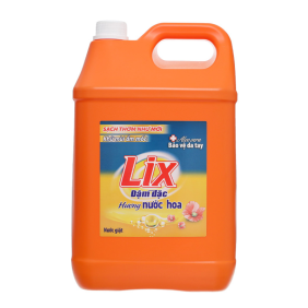 Nước Giặt LIX Đậm Đặc Khử Mùi Ẩm Mốc Hương Nước Hoa Can 9kg - Can Màu Cam - 8934669240465