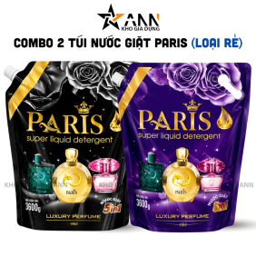 Combo 2 Túi Nước Giặt Paris Hương Nước Hoa 3,6kg (2 Túi 7,2kg) - Loại Rẻ - 8938564972117CB2