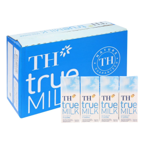 Thùng 12 Lốc Sữa Tươi Tiệt Trùng Ít Đường TH True Milk - Thùng 48 Hộp (180ml/Hộp) - 8935217400355THUNG
