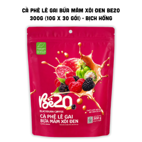 Cà Phê Lê Gai Bứa Mâm Xôi Đen Be20 300g (10g x 30 Gói) - Bịch Hồng - 8938563422132