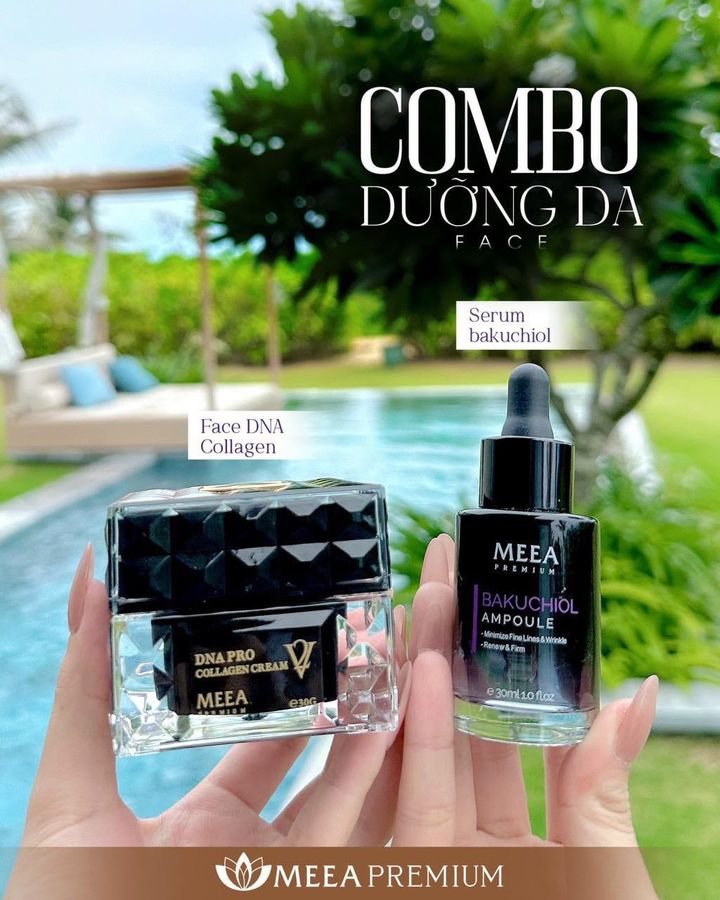 bí mật làn da căng bóng sau một đêm với Combo Dưỡng Da Face Cá Hồi DNA Pro V2 Lớn + Serum Bakuchiol Ampoule V2 Lớn Meea Orgin