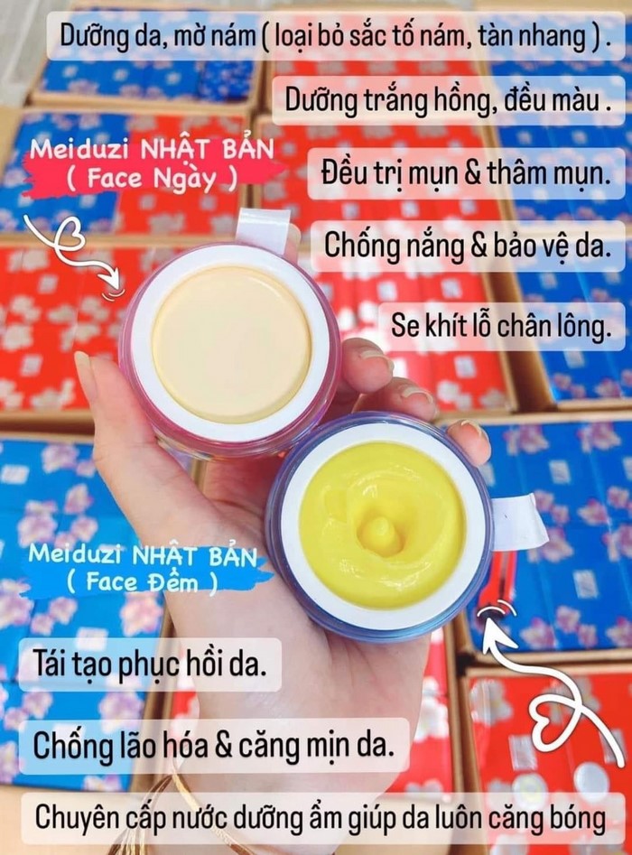 Kem Face Meiduzi nhật chính hãng loại bỏ các sắc tố đen nám tàn nhang