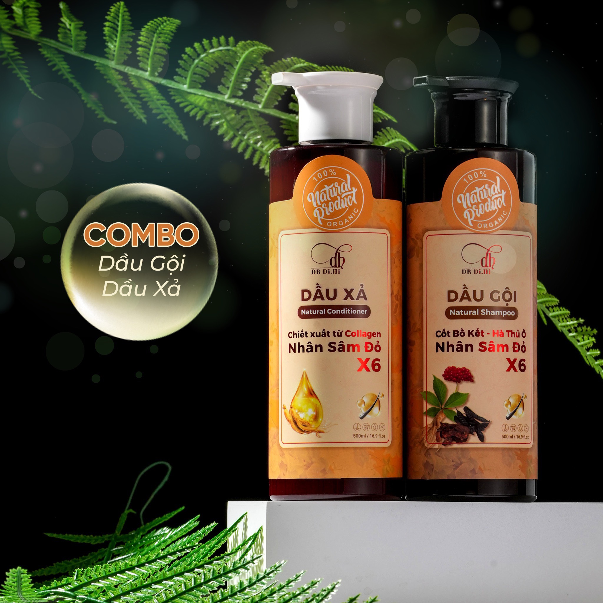 Cảm nhận khác biệt tóc đẹp tự nhiên với cốt gội bồ kết Nhân Sâm Đỏ 100% Thiên Sâm