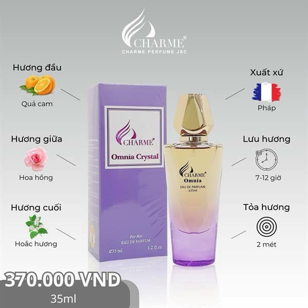Nước Hoa Nữ Charme Omnia Crystal 35ml