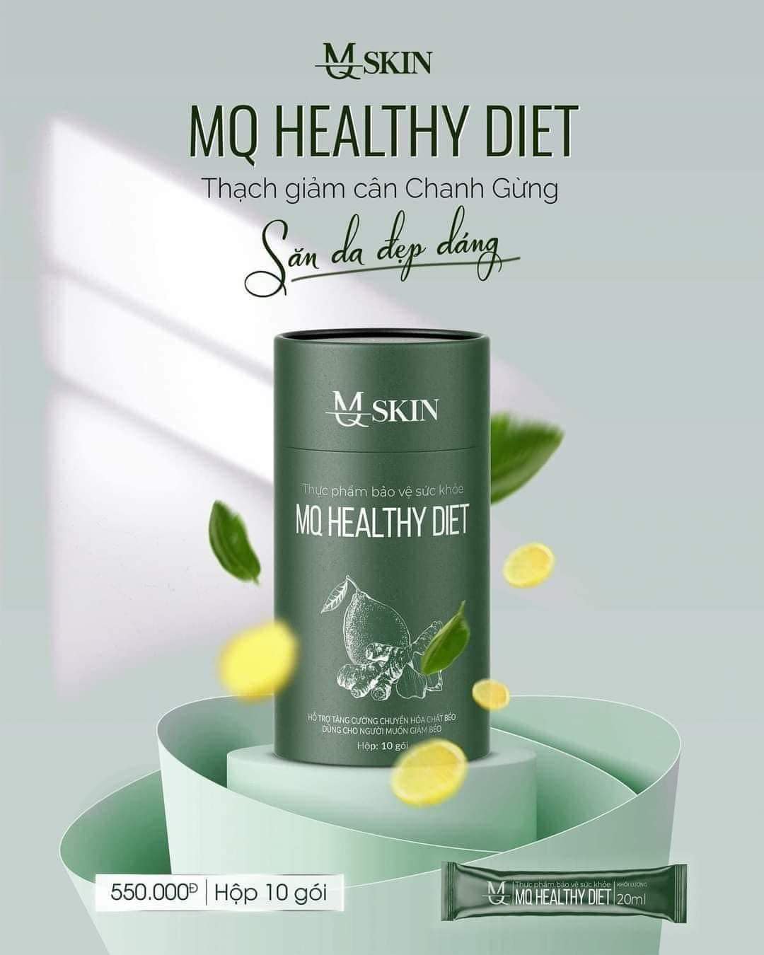 Thạch Giảm Cân Chanh Gừng MQ Skin Healthy Diet là sản phẩm 100% từ thiên nhiên, với những thành phần chanh và gừng