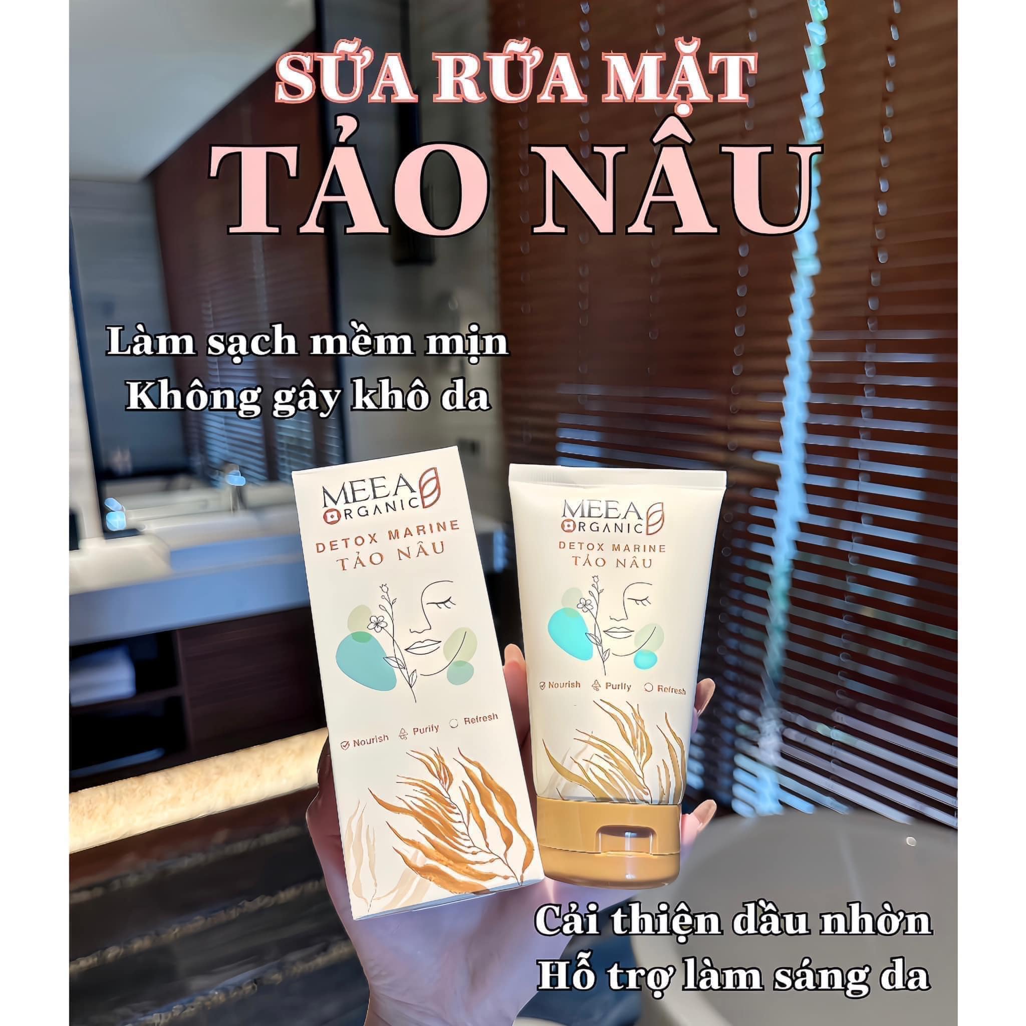 Sửa Rửa Mặt Tảo Nâu Detox Marine  100g + Tặng 1 tuýp srm mini 30g