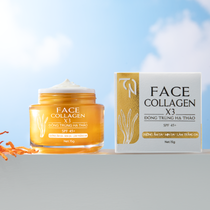Kem Face Collagen X3 TN Đông Trùng Hạ Thảo Ban Ngày Mỹ Phẩm Đông Anh 15g