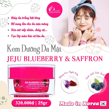 Kem Face Charme Jeju Blueberry & Saffron mang năng lực "thần bí" của quả Việt Quất từ đảo Jeju, Hàn Quốc