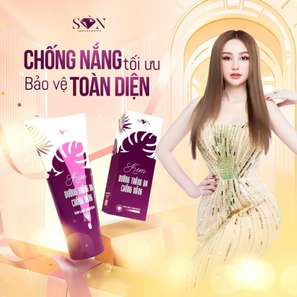 ✅ CÔNG DỤNG KEM CHỐNG NẮNG SON :🔹 Chất kem dễ tán, thẩm thấu nhanh vào da. Nâng tone nhẹ nhàng cho làn da thêm sức sống.🔹 Khả năng kiềm dầu suốt 24H, không gây cảm giác châm chích khi sử dụng.