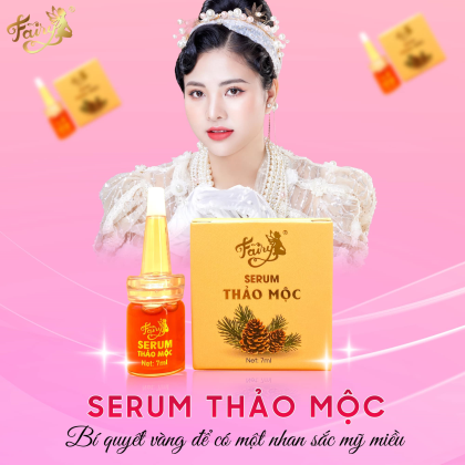 Serum Phục Hồi Thảo Mộc Fairy Mini xài xong da đẹp hẳn ra