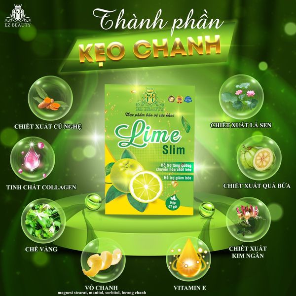 Kẹo Giảm Cân Chanh Lime Slim Ez Beauty