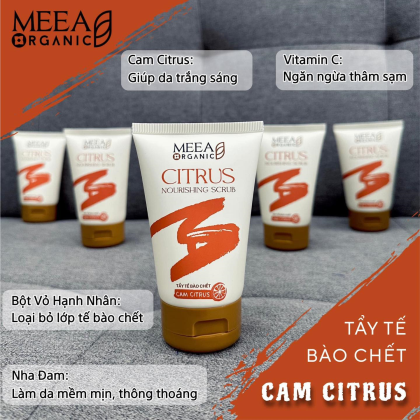 Tẩy Tế Bào Chết Face Cam Citrus Meea Organic Nouishing Scrub chính hãng