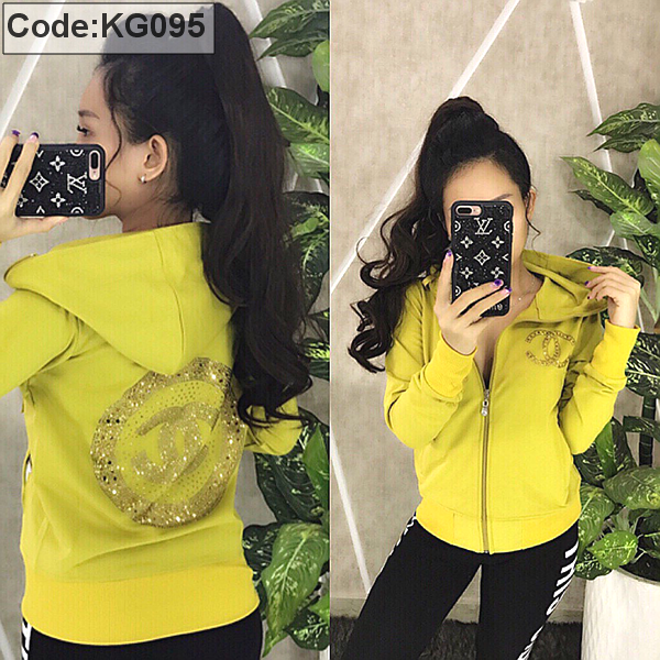 Áo khoác thun phối nón đính đá logo X