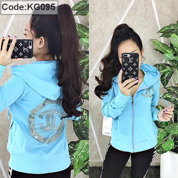 Áo khoác thun phối nón đính đá logo X