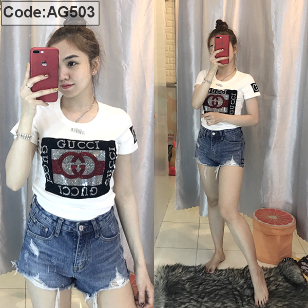 Áo nữ body đính đá sang trọng