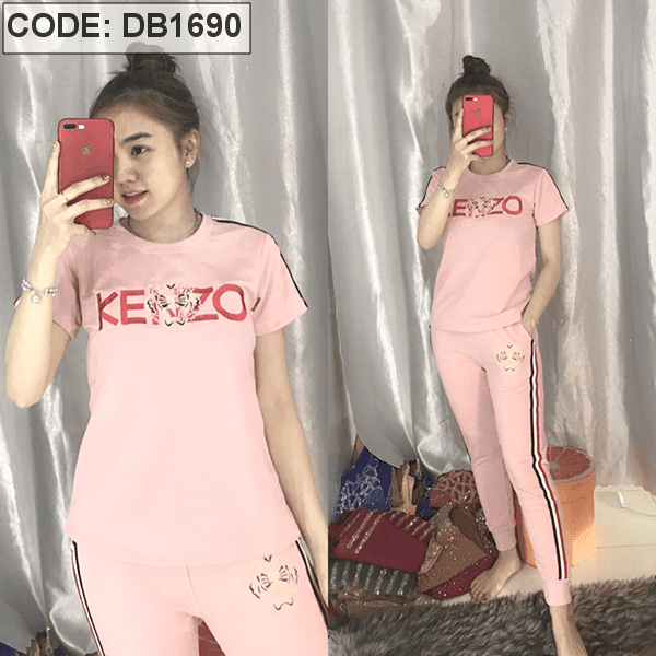 Set thun da cá quần dài thêu hổ
