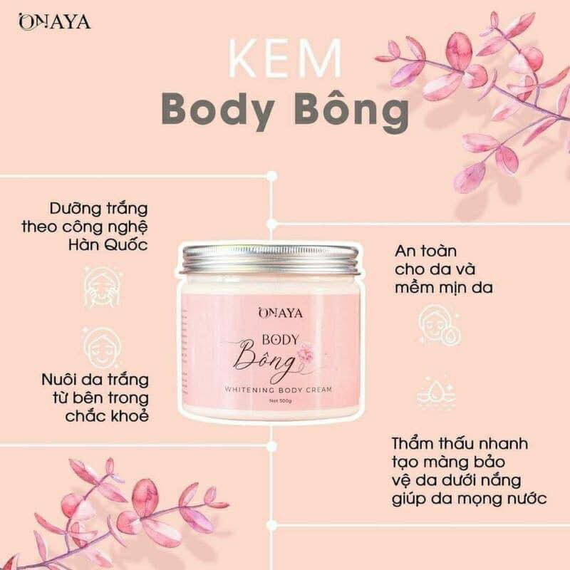 Kem body bông cho làn da trắng sáng rạng rỡ