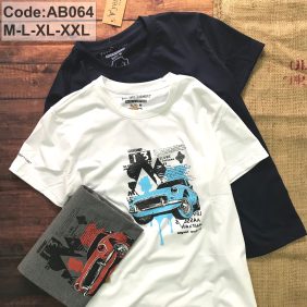 Áo thun cao cấp cổ tròn in Yessir Car