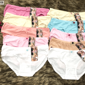Quần lót cotton nữ đính hoa xinh xắn