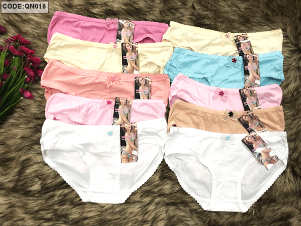 Quần lót cotton nữ đính hoa xinh xắn